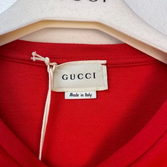 NWT Gucci Kids Logo T-shirt Tiger In Red Size 10 - Picture 6 of 10